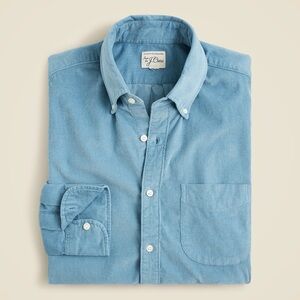 Men's corduroy 100% cotton j crew Blue Button-Down Shirt